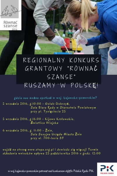 RUSZYŁ REGIONALNY KONKURS GRANTOWY „RÓWNAĆ SZANSE”