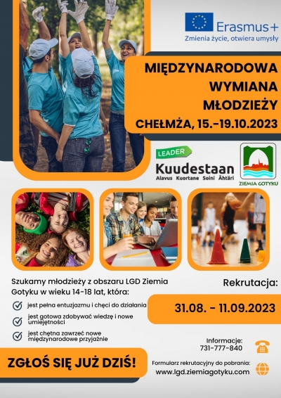 Wymiana młodzieżowa ERASMUS +