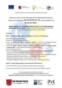 Zaproszenie na Konferencję &quot;Pokaż innym jak osiągnąć sukces czyli 10 lat spółdzielni socjalnych w Polsce&quot;